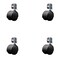 Service Caster 2'' Nylon Twin Wheel Casters with Corner Mounting Bracket , 4PK SCC-GR02S50-NYS-716-4-CB90-4 - alternate 1